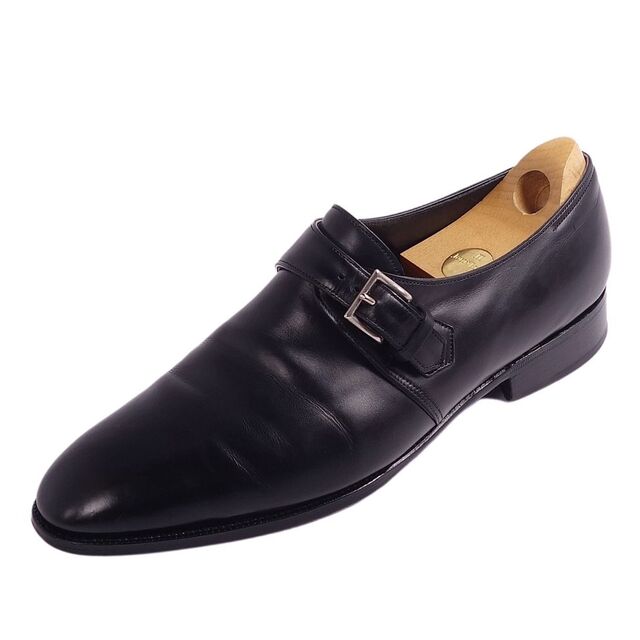 美品 ジョンロブ JOHN LOBB シューズ MATTA2 マッタ2 レザーシューズ モンクストラップ 革靴 メンズ 9E(27.5cm相当) ブラック