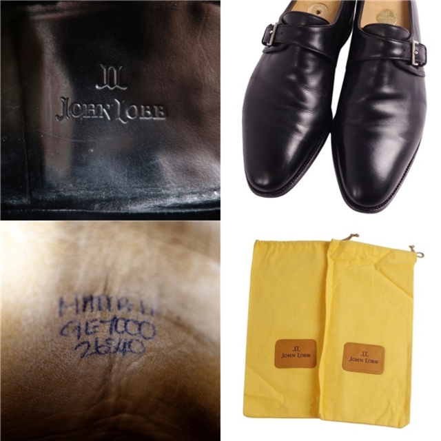 JOHN LOBB(ジョンロブ)の美品 ジョンロブ JOHN LOBB シューズ MATTA2 マッタ2 レザーシューズ モンクストラップ 革靴 メンズ 9E(27.5cm相当) ブラック メンズの靴/シューズ(ドレス/ビジネス)の商品写真