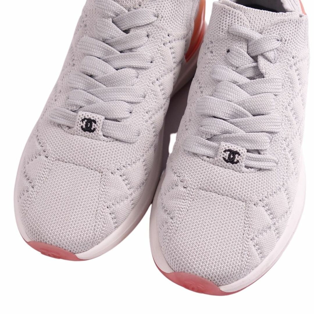 CHANEL - 美品 シャネル CHANEL スニーカー 20B G35549 ニット ロゴ