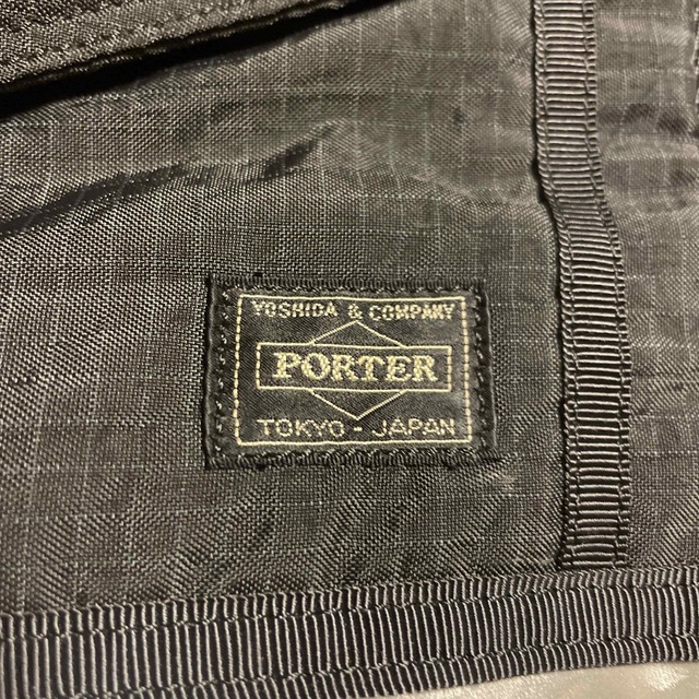 PORTER(ポーター)のPORTER ナイロン チェック ボディバッグ ウエストポーチ ポーター 黒 メンズのバッグ(ウエストポーチ)の商品写真