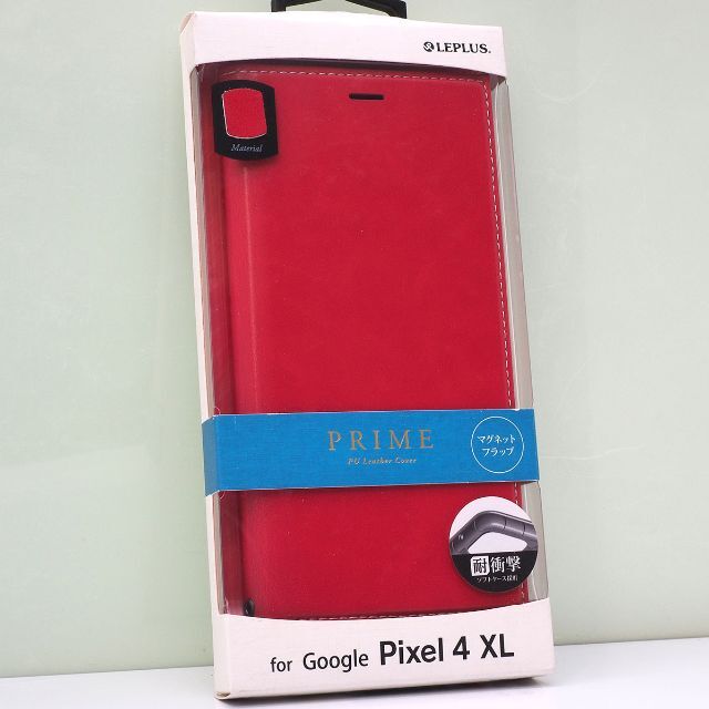 Google Pixel 4 XL 用 手帳型ケース PRIME レッド 赤 スマホ/家電/カメラのスマホアクセサリー(iPhoneケース)の商品写真