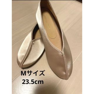 美品✨チャイナシューズ　シンプル　ゴールド(バレエシューズ)