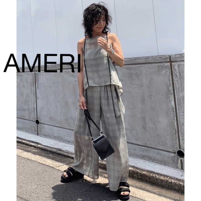 Ameri VINTAGE - アメリAMERI TRANSPARENT CHECK PANTS パンツの通販 ...