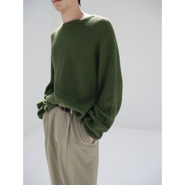 AURALEE - オーラリー HARD TWIST WOOL RIB KNIT BOAT NECKの通販 by