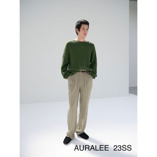 オーラリー(AURALEE)のオーラリー HARD TWIST WOOL RIB KNIT BOAT NECK(ニット/セーター)