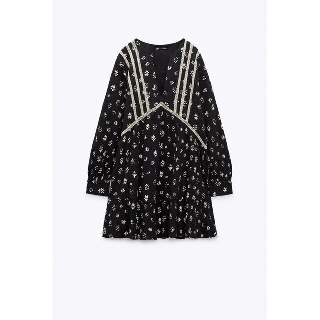 ZARA(ザラ)の美品♡ZARA♡プリントワンピース♡L レディースのワンピース(ミニワンピース)の商品写真