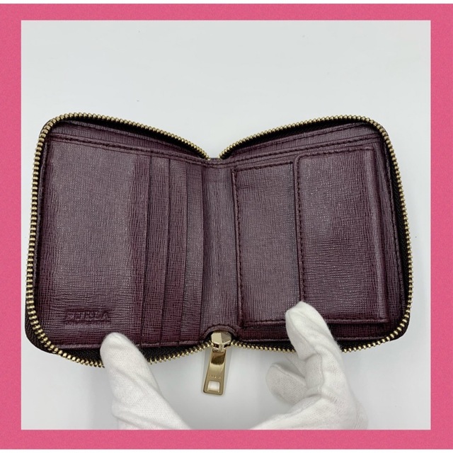 Furla(フルラ)のフルラ　FURLA 2つ折り財布　ワインレッド　コンパクトサイズ　財布 レディースのファッション小物(財布)の商品写真