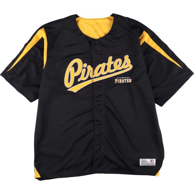 GENUINE MERCHANDISE MLB PITTSBURGH PIRATE ピッツバーグパイレーツ ゲームシャツ ベースボールシャツ メンズXXL /eaa321757