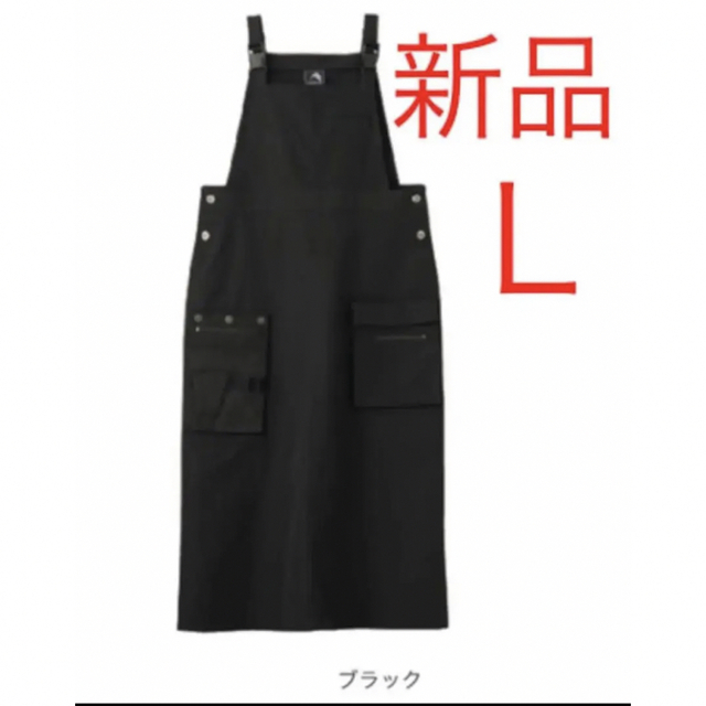 【新品・タグ付き】ワークマン レディースガーデニングサロペットスカートブラックL | フリマアプリ ラクマ