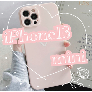 Apple - 【iPhone13mini】iPhoneケース ピンク ハート 手書き シンプル