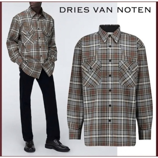 DRIES VAN NOTEN フランネルチェックシャツ