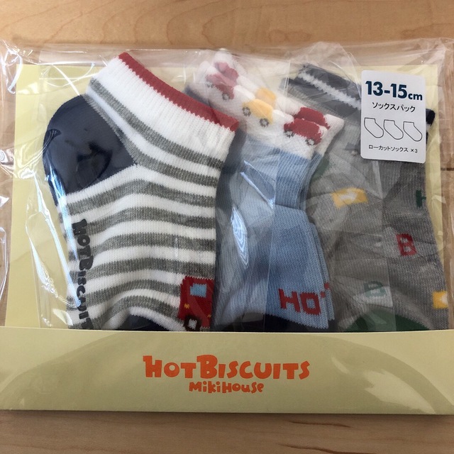 HOT BISCUITS(ホットビスケッツ)の新品未開封 ミキハウス ホットビスケッツ靴下13〜15センチ キッズ/ベビー/マタニティのこども用ファッション小物(靴下/タイツ)の商品写真