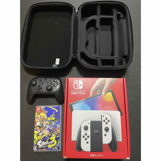 Nintendo Switch(ニンテンドースイッチ)のNintendo Switch 有機ELモデル　純正プロコン　スプラトゥーン3 エンタメ/ホビーのゲームソフト/ゲーム機本体(家庭用ゲーム機本体)の商品写真