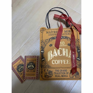 Bacha Coffee 紙袋　リボン　レシート入れ(ショップ袋)