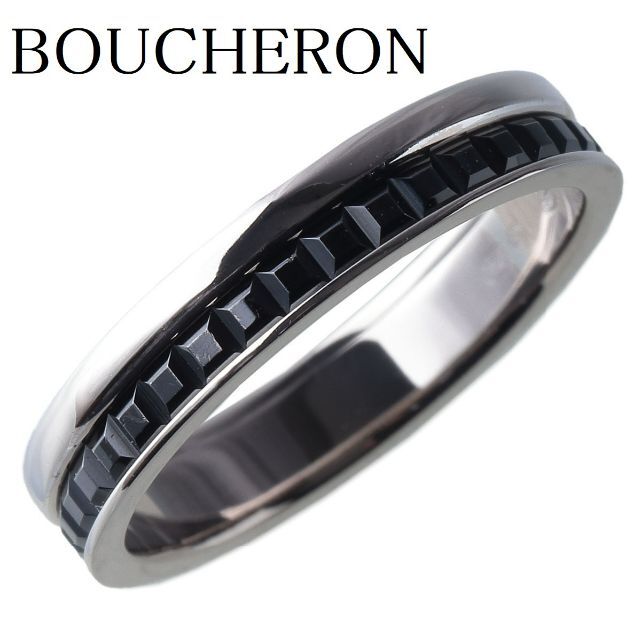 BOUCHERON - ブシュロン キャトル リング AU750WG/ブラックPVD【11062】