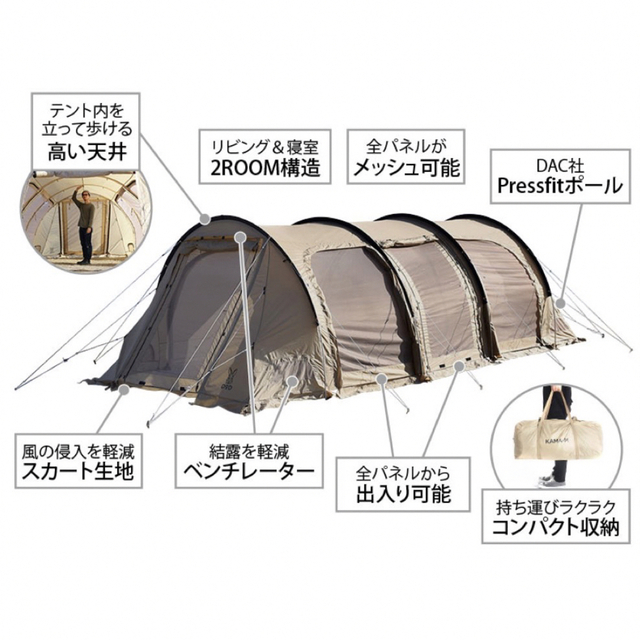 DOD カマボコテント　3M T5-689-TN カラー： タン