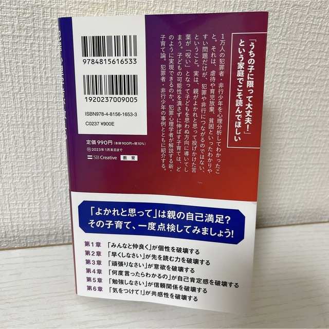 犯罪心理学者が教える子どもを呪う言葉・救う言葉 （ＳＢ新書　５８９） 出口保行 エンタメ/ホビーの本(住まい/暮らし/子育て)の商品写真