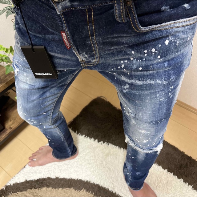DSQUARED2 ダメージペイント加工バイカーデニム バルマン バイカー