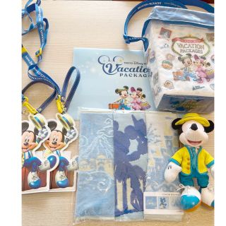 ディズニー(Disney)のディズニーバケパ⭐︎新品タオル、チケットホルダー、ファイル、ポップコーンバッグ♪(ノベルティグッズ)