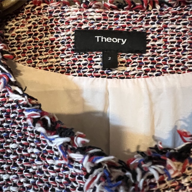 theory(セオリー)のセオリー ツイード ジャケット サイズ2 レディースのジャケット/アウター(ノーカラージャケット)の商品写真