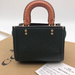 【COACH☆新品】ミニ ローグ バッグ チャーム!グリーン!小物入れ!希少!