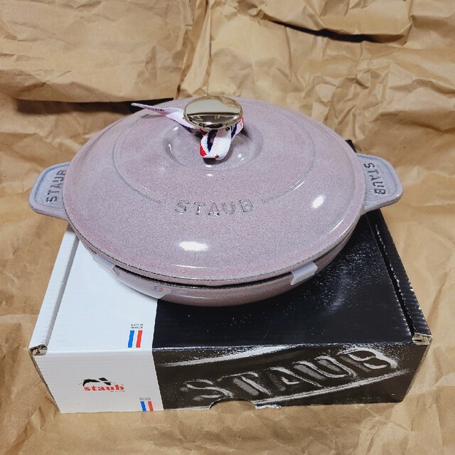 新品》staub ラウンド ホットプレート シフォンローズ 20cm 【保存版