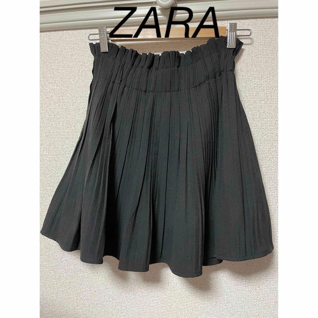 ZARA ブラック　ミニスカート プリーツ スカート　黒　ザラ　XSサイズ