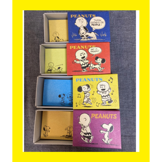 SNOOPY(スヌーピー)のスヌーピー フェスティバル 限定 マッチ箱メモ帳 4個 エンタメ/ホビーのおもちゃ/ぬいぐるみ(キャラクターグッズ)の商品写真