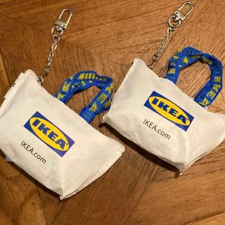 イケア(IKEA)のIKEA  クノーリグ  Sホワイト  ミニバック  ミニポーチ  2個セット(ポーチ)