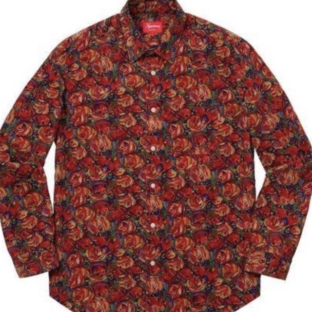 supreme 18aw corduroy rose shirt Mサイズ