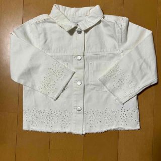 ザラキッズ(ZARA KIDS)のZARA ザラベビー　キッズ　ホワイトデニム　ジャケット　アウター　98(ジャケット/上着)