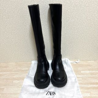 ザラ(ZARA)の【最終価格】ZARA ロングブーツ 36 23.4㎝ ブラック(ブーツ)