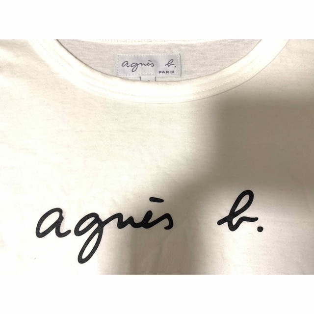 agnes b.(アニエスベー)のアニエスベー　ロンT ロゴ　ホワイト　S レディースのトップス(Tシャツ(長袖/七分))の商品写真