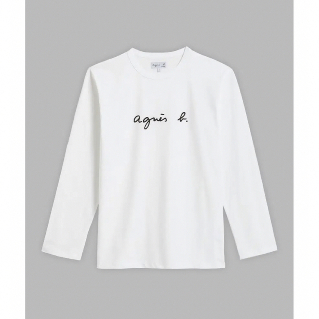 agnes b.(アニエスベー)のアニエスベー　ロンT ロゴ　ホワイト　S レディースのトップス(Tシャツ(長袖/七分))の商品写真