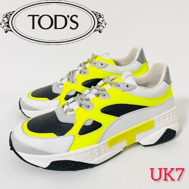 TOD'S(トッズ)の★定価110000★TOD'S トッズ  スニーカー ホワイト イエロー 4 メンズの靴/シューズ(スニーカー)の商品写真