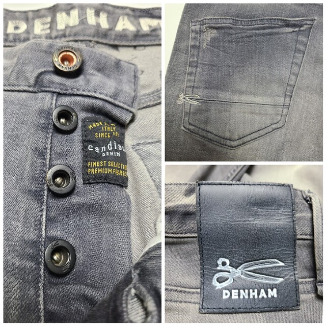美品】DENHAM デンハム RAZOR ペイント グレー W29-