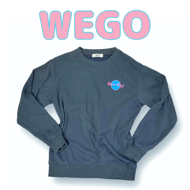 WEGO(ウィゴー)のWEGO ウィゴー スウェット トレーナー 刺繍 カジュアル 古着 春服 お洒落 レディースのトップス(トレーナー/スウェット)の商品写真