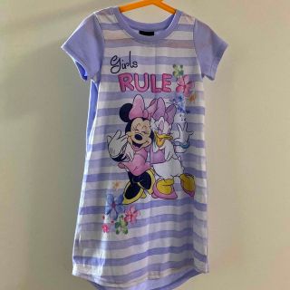 ディズニー(Disney)のディズニー7y☺︎Tシャツワンピ　ミニー　デイジー　ボーダー　ザラ好きに(ワンピース)