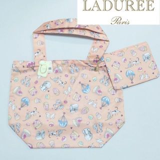 ラデュレ(LADUREE)の【新品タグ付き】ラデュレ ポーチ付きエコバッグ/トートバッグ(エコバッグ)