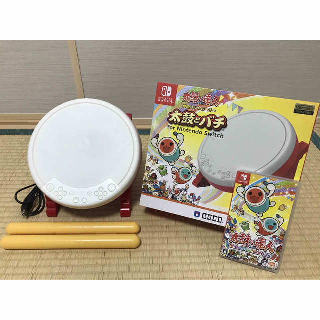 美品　太鼓の達人 Nintendo Switchば～じょん！ソフト＋太鼓とバチ