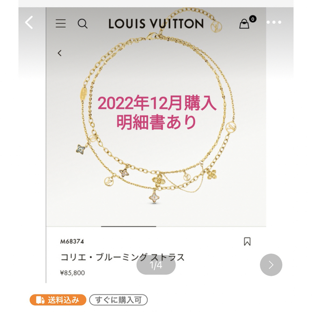 LOUIS VUITTON(ルイヴィトン)の新品未使用・ルイヴィトン　ネックレス　キーホルダー レディースのファッション小物(財布)の商品写真