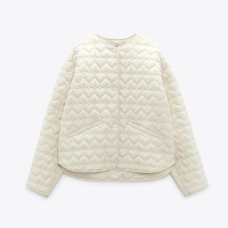 ザラ(ZARA)のZARA ハートキルティングジャケット(ノーカラージャケット)