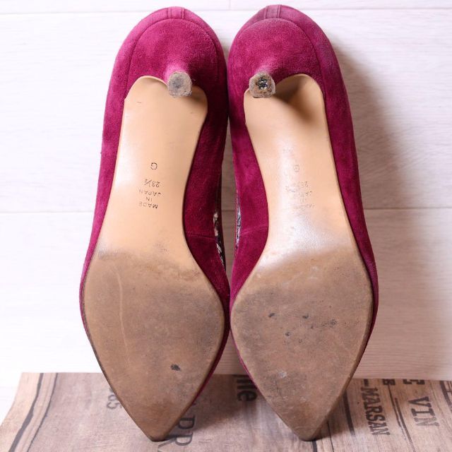 【美品】DIANA ダイアナ23.5 レース ピンク 花柄 春夏 おしゃれ
