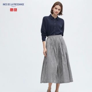 ユニクロ(UNIQLO)の【23SS】UNIQLOイネスコットンツイルギャザースカート(ロングスカート)