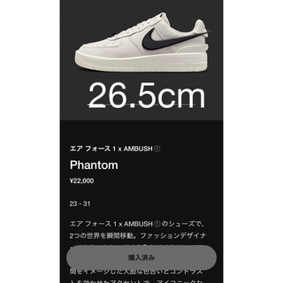 ナイキ(NIKE)のAMBUSH × Nike Air Force 1 Low "Phantom"(スニーカー)