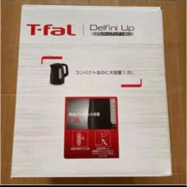 T-fal(ティファール)の★新品★1.8Ｌ T-fal ティファール 電気ケトル デルフィニアップブラック インテリア/住まい/日用品のキッチン/食器(調理道具/製菓道具)の商品写真