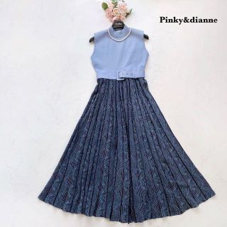 【極美品】Pinky&dianne　ボトルネック　ジャガードワンピース　38