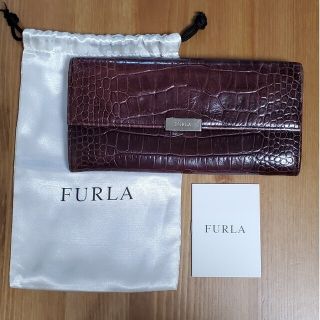 フルラ(Furla)の【お値下げしました】FURLA　フルラ　長財布　クロコ型押し(長財布)