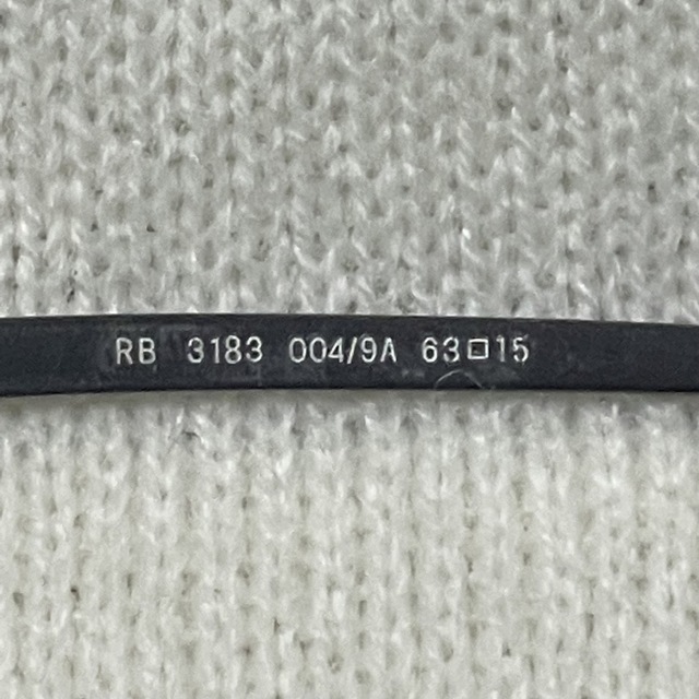 Ray Ban サングラス RB 3183 004/9A 63□15 1