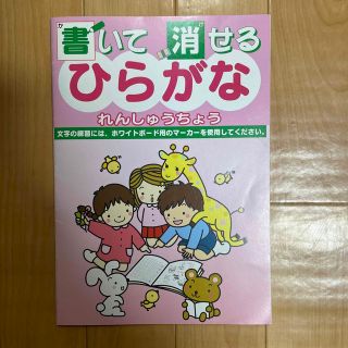 書いて消せる　ひらがな練習帳(知育玩具)